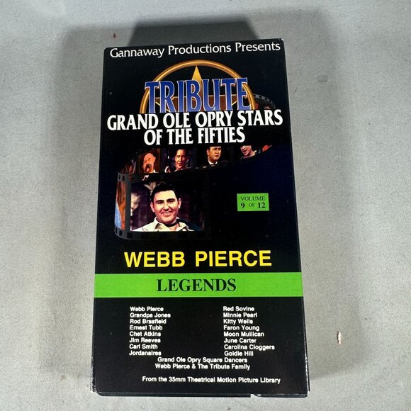 Tribute Grand Ole Opry Stars Of The Fifties Vol. 9 Webb Pierce Legends VHS 1996 - Picture 1 of 3